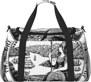National Emblem Of California Travel Duffel Bag Large Foldable Waterproof Overnight Bag For Beach Swim Bags Pool Sports Gym