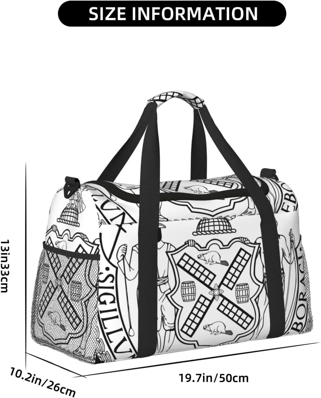 National Emblem Of New York Travel Duffel Bag Large Foldable Waterproof Overnight Bag For Beach Swim Bags Pool Sports Gym