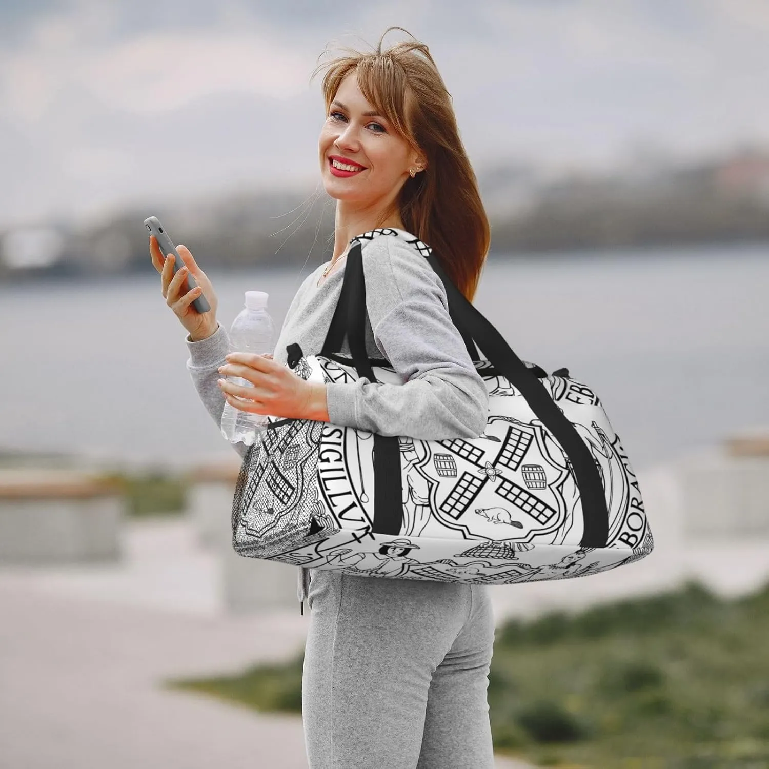 National Emblem Of New York Travel Duffel Bag Large Foldable Waterproof Overnight Bag For Beach Swim Bags Pool Sports Gym