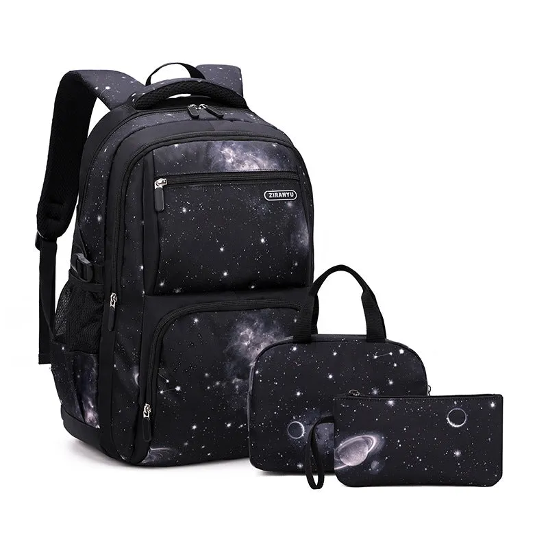 Natural Fish Personality Fashion Starry Sky Backpacks