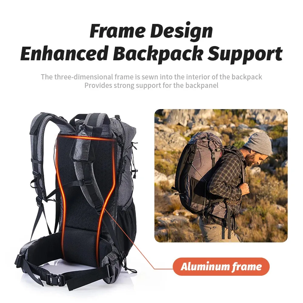 NATUREHIKE 60 5L Climbing Backpack with Rain Cover – Large Capacity Hiking and Camping Bag