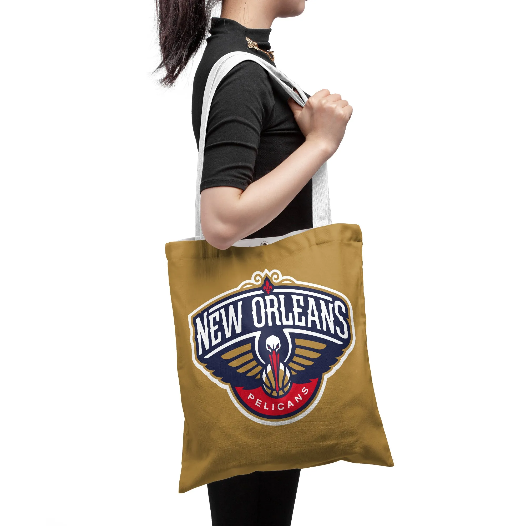 NBA New Orleans Pelicans Fans Polyester Canvas Tote Bag - Durable and Stylish