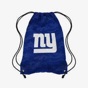 New York Giants Big Logo Camo Drawstring Backpack