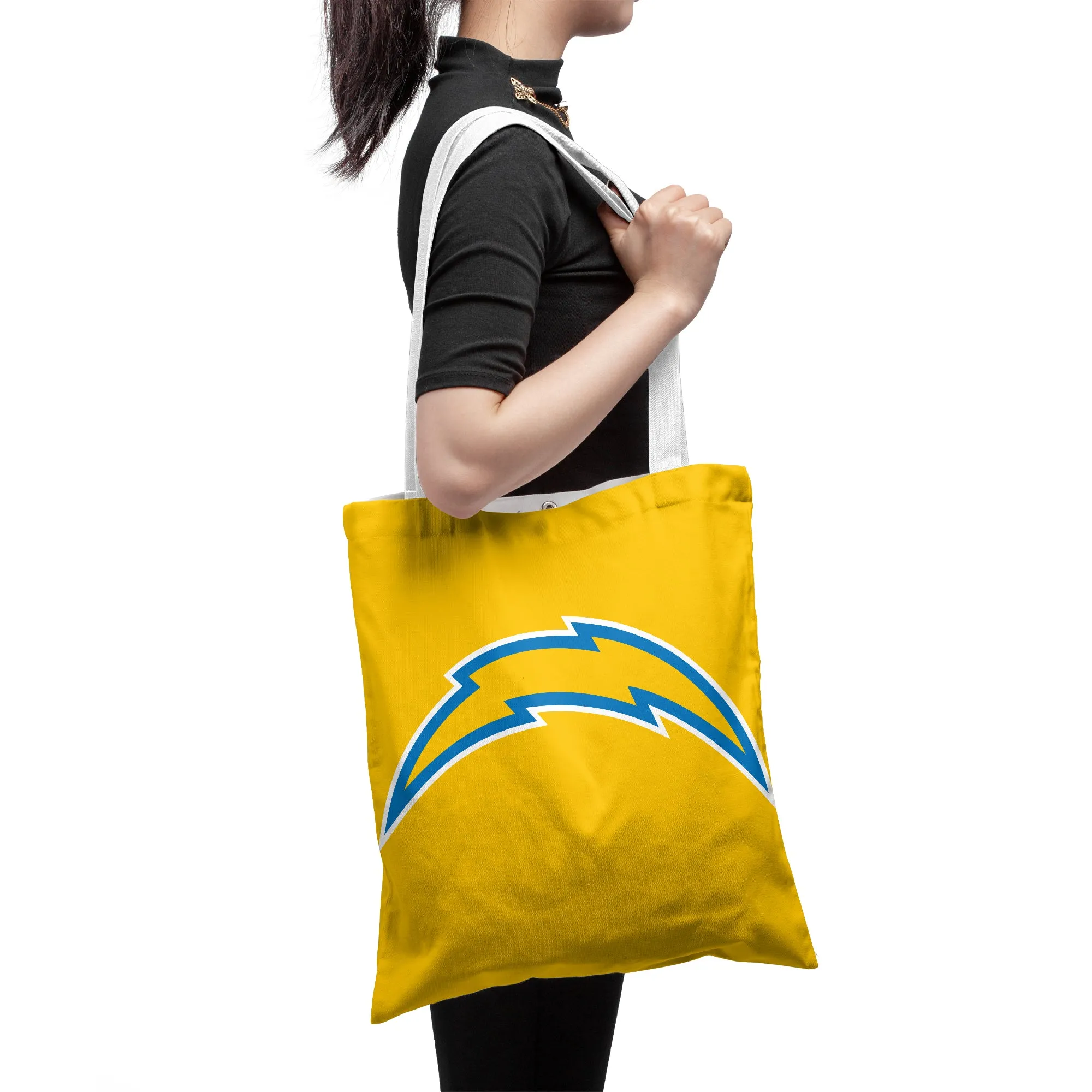NFL Los Angeles Chargers Polyester Canvas Tote Bag – Durable and Stylish