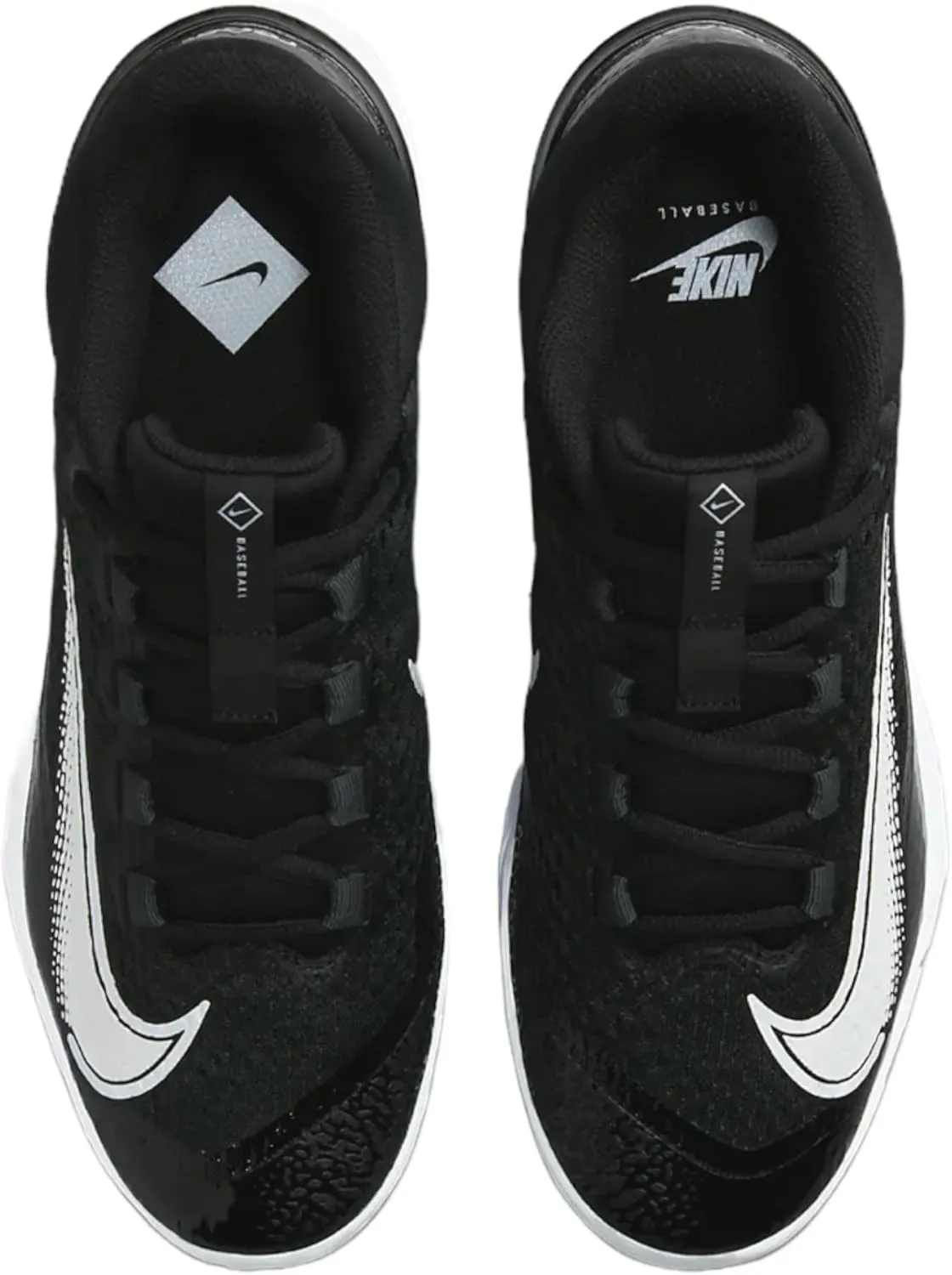 Nike Alpha Huarache Elite 4 Low MCS Men's Baseball Cleats (FD6221-003, Black/Dark Smoke Grey/White)