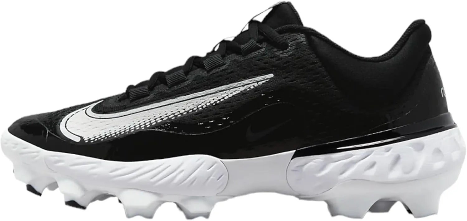 Nike Alpha Huarache Elite 4 Low MCS Men's Baseball Cleats (FD6221-003, Black/Dark Smoke Grey/White)