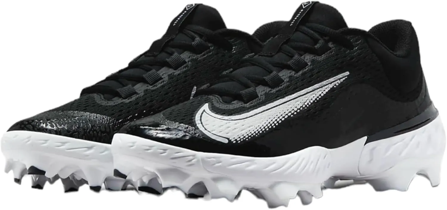 Nike Alpha Huarache Elite 4 Low MCS Men's Baseball Cleats (FD6221-003, Black/Dark Smoke Grey/White)