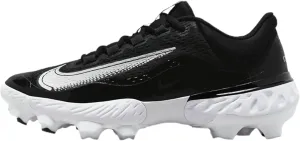 Nike Alpha Huarache Elite 4 Low MCS Men's Baseball Cleats (FD6221-003, Black/Dark Smoke Grey/White)