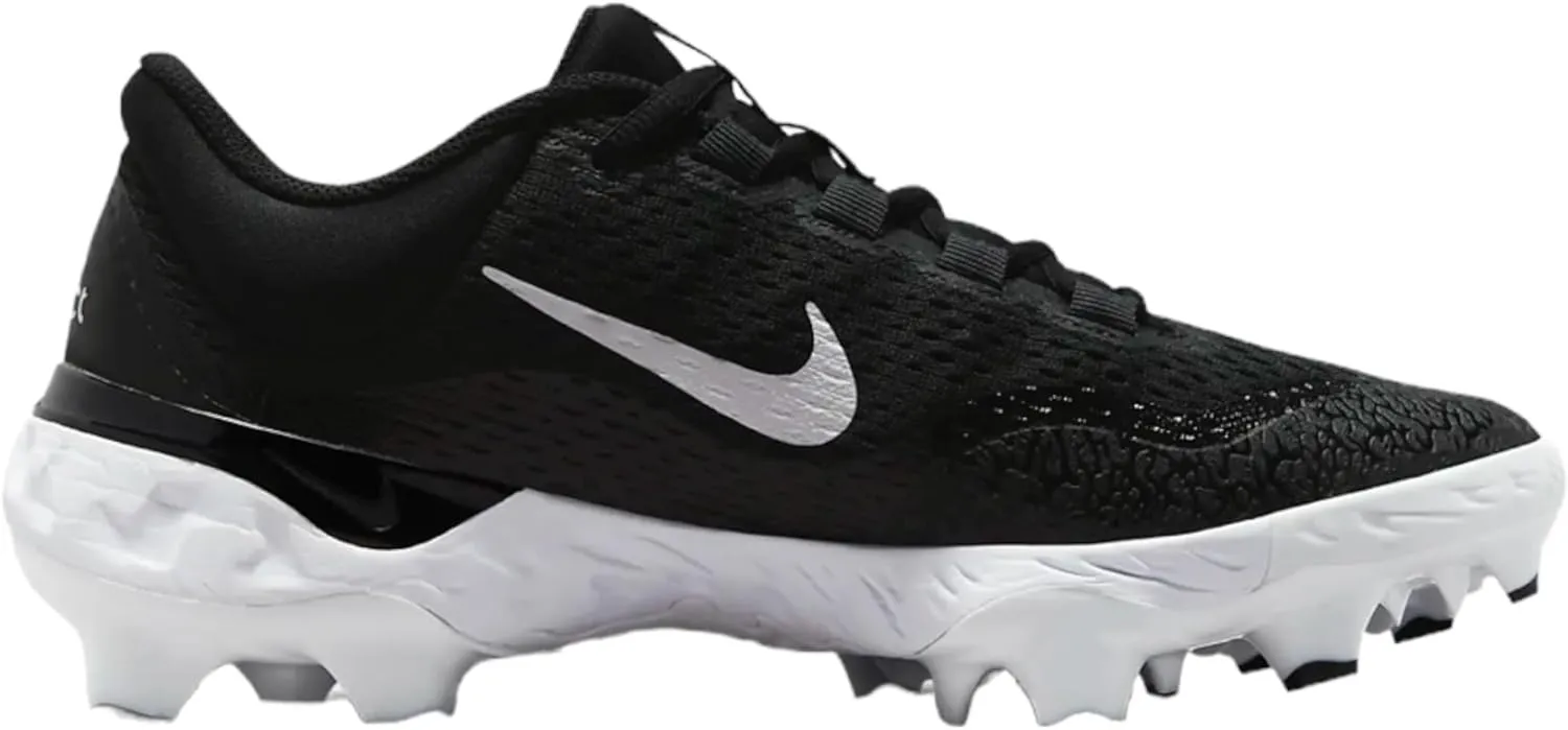 Nike Alpha Huarache Elite 4 Low MCS Men's Baseball Cleats (FD6221-003, Black/Dark Smoke Grey/White)