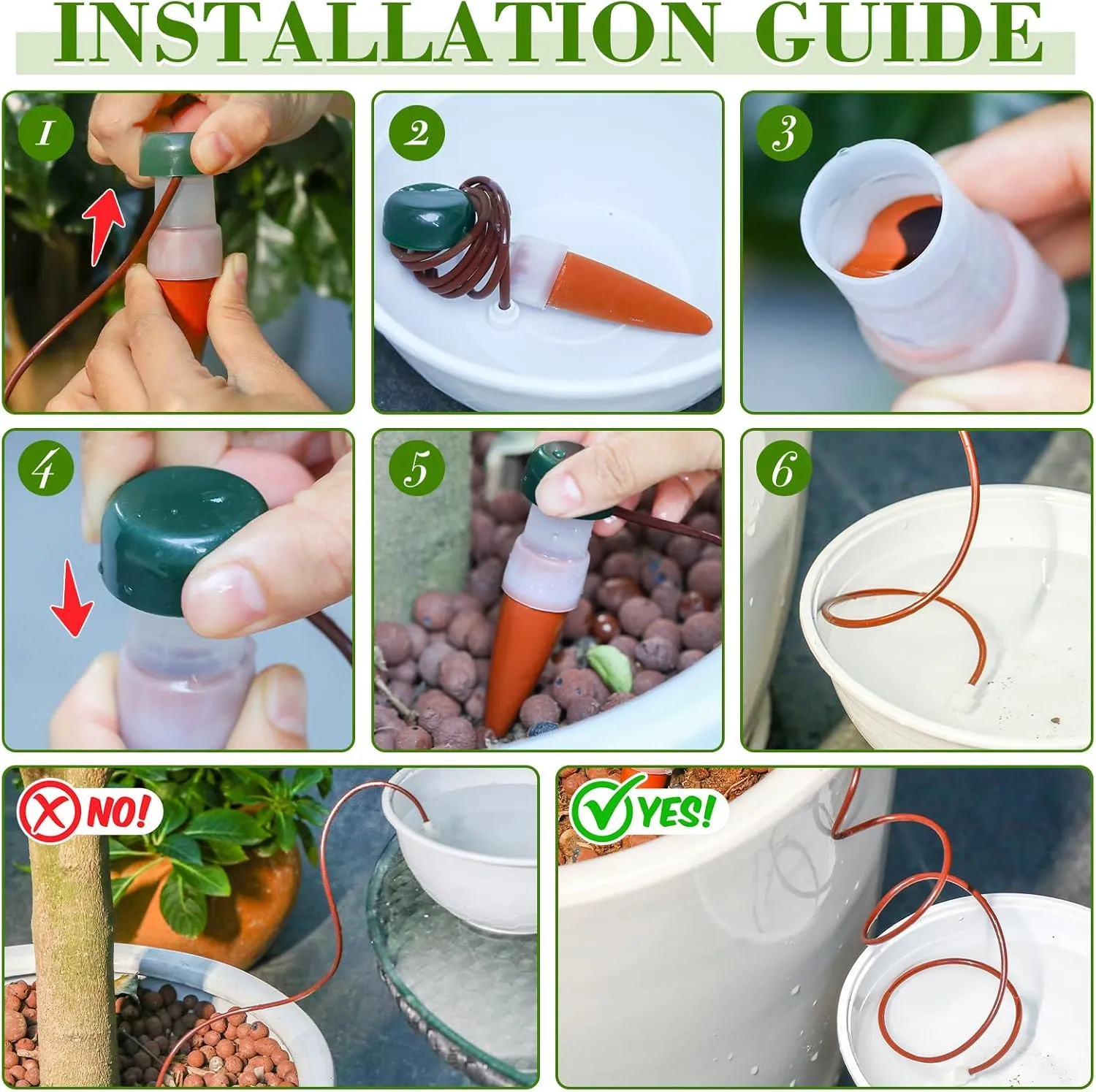 Norme Automatic Potted Plant Drip Irrigation Kit - 500ml Drip Water Bag with Support Rods & Self Watering Spikes - Slow Release, Iron & Plastic Material - 15 Pieces