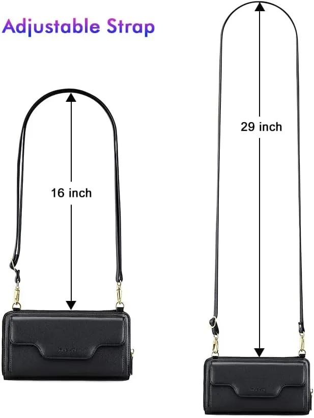 nuoku Crossbody Bags, Wristlet Wallets, Small Clutch Purses - Cell Phone & RFID Wallet for Women