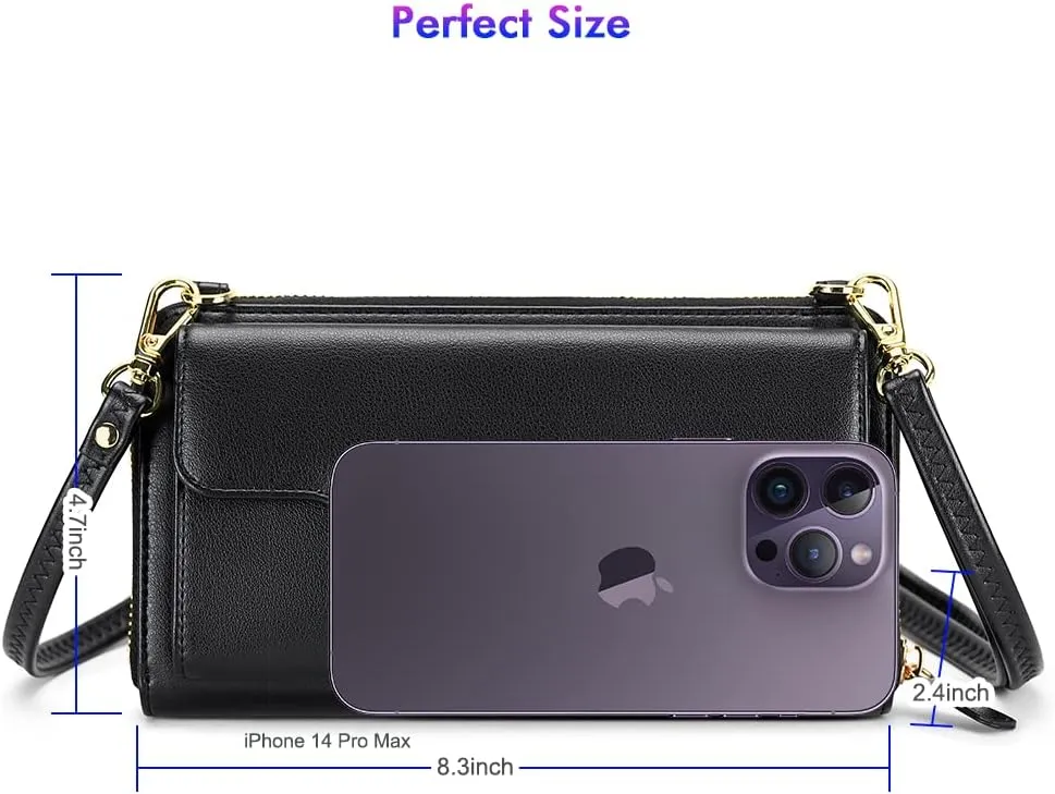 nuoku Crossbody Bags, Wristlet Wallets, Small Clutch Purses - Cell Phone & RFID Wallet for Women