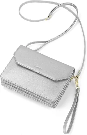 nuoku Purse Small Clutch for Women, Evening Wristlet Handbag, Cute Wallet PU Leather Crossbody