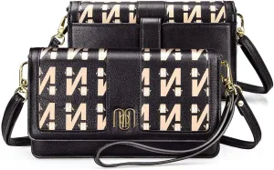 nuoku Women Small Crossbody Bag Cellphone Purse Wallet with RFID Card Slots 2 Straps