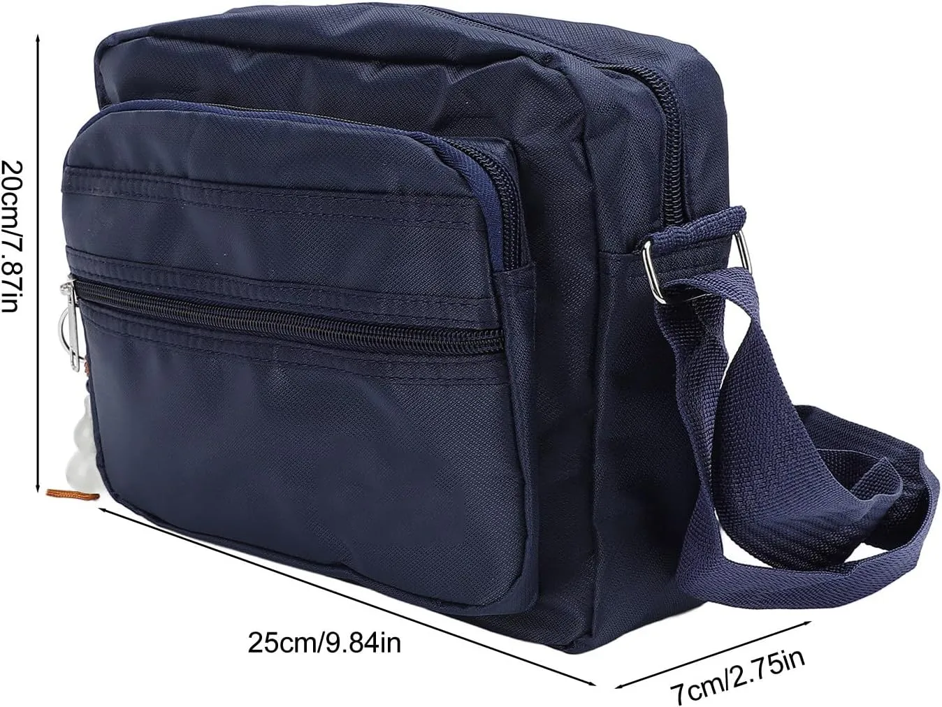 Nylon Messenger Bag, Breathable Lightweight Casual Shoulder Backpack Sling Bag for Daily Carry