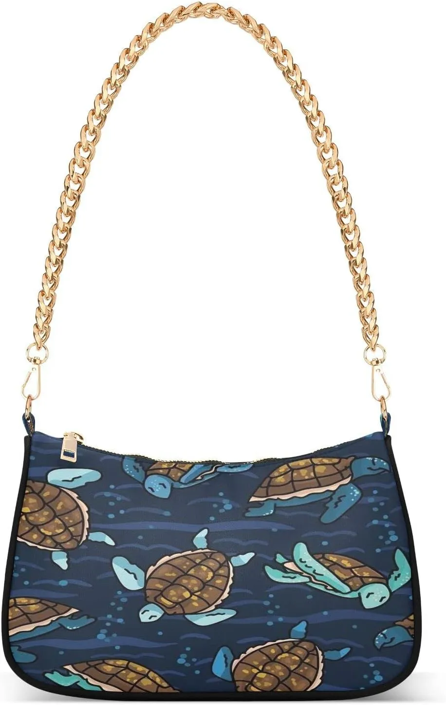 Ocean Theme Shoulder Purses for Women,Ocean Theme Shoulder Bag Purse Womens Crescent Crossbody Bag