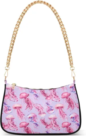 Ocean Theme Shoulder Purses for Women,Ocean Theme Shoulder Bag Purse Womens Crescent Crossbody Bag