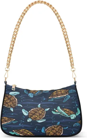 Ocean Theme Shoulder Purses for Women,Ocean Theme Shoulder Bag Purse Womens Crescent Crossbody Bag