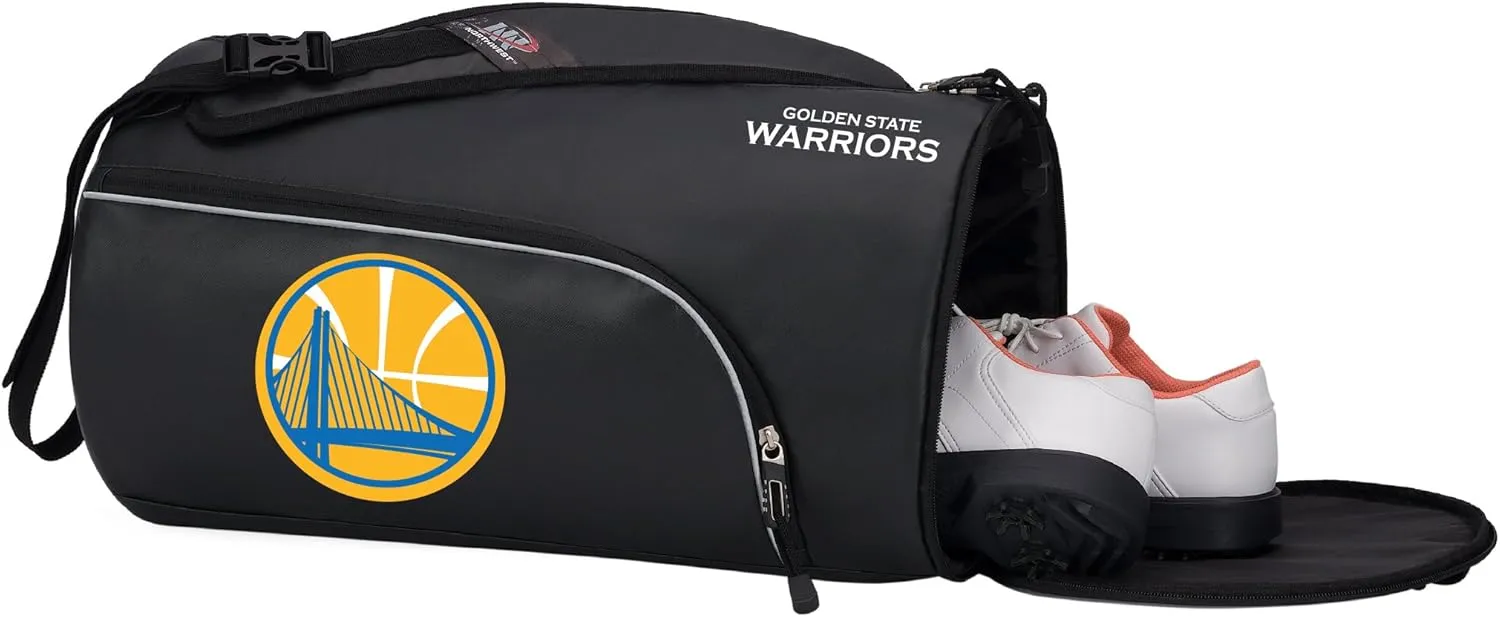 Officially Licensed NBA "Squadron" Duffle Bag, Black, 20" x 10.75" x 10.75"