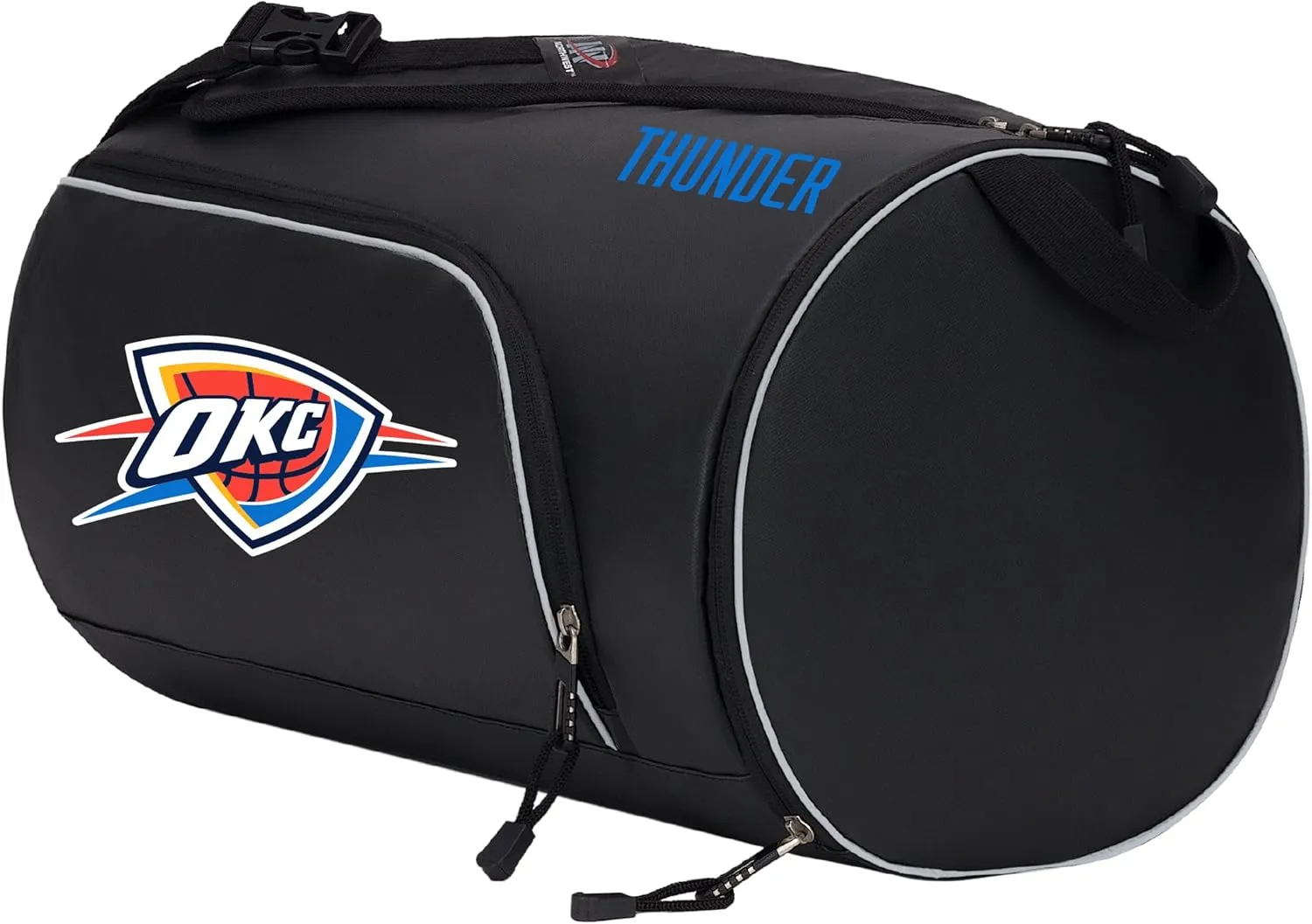 Officially Licensed NBA "Squadron" Duffle Bag, Black, 20" x 10.75" x 10.75"