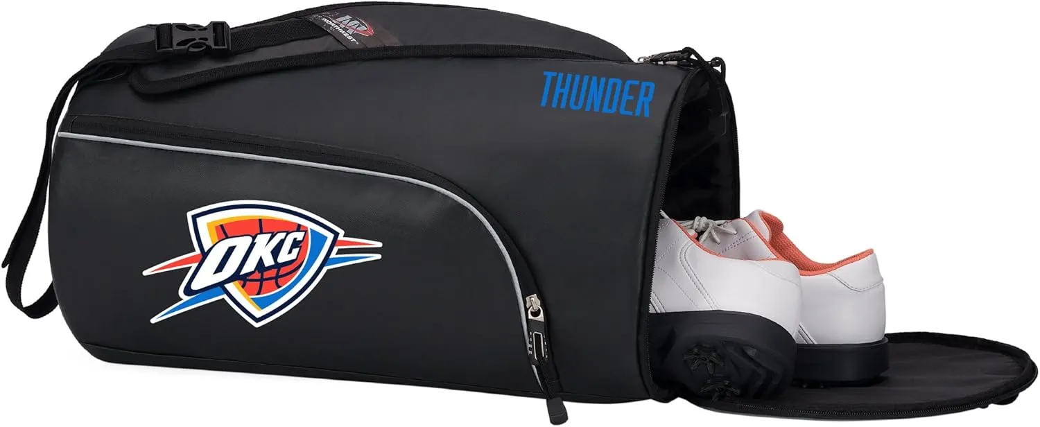 Officially Licensed NBA "Squadron" Duffle Bag, Black, 20" x 10.75" x 10.75"