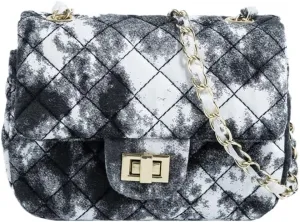 Oil Painting Small Size Crossbody Handbag Dizzy Rhombus One Shoulder Mini Chain Ink Painting Smudge