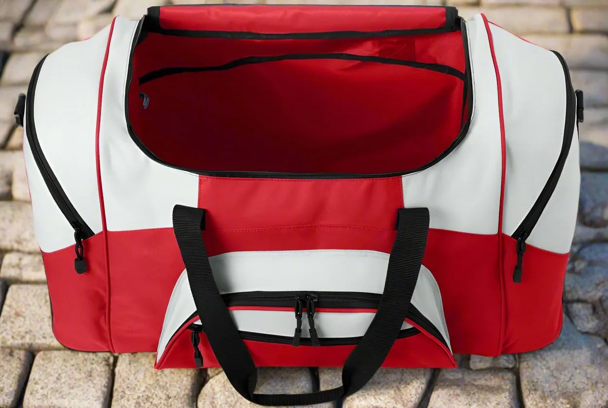 Ole Miss Duffel Bag LARGE University of Mississippi Suitcase or Gym Bag for Men Ladies Him or Her! (Red)
