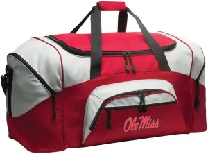 Ole Miss Duffel Bag LARGE University of Mississippi Suitcase or Gym Bag for Men Ladies Him or Her! (Red)