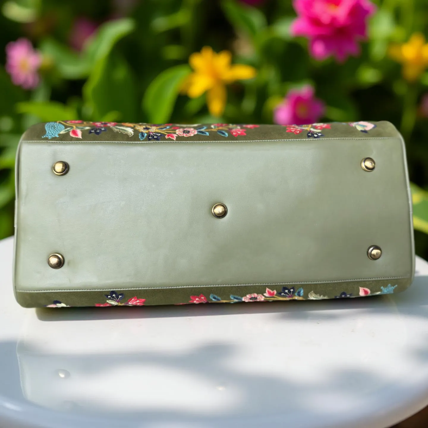 Olive Waves Duffel Bag