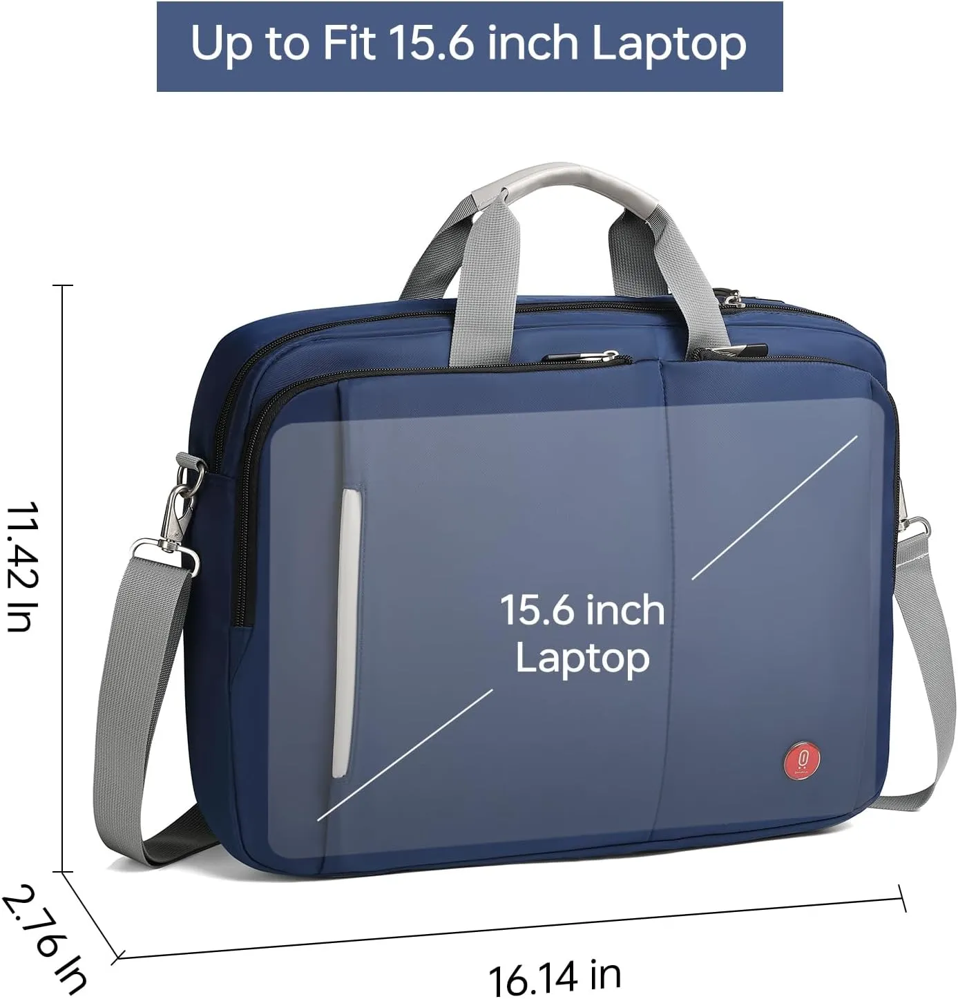 Omnpak 15.6 inch Laptop Briefcase with Combination Lock,Anti Theft Notary Bag Locking Laptop Bag Water-Repellent Shoulder Messenger Bag for Men Women
