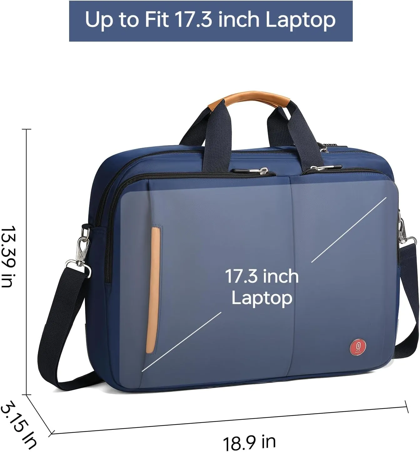 Omnpak 17.3 inch Laptop Bag,Laptop Briefcase with Combination Lock, Anti Theft Business Office Bag,Satchel Bags for Men,Water-Repellent Gaming Computer Bag for Women Locking Notary Bag,Hippa Bag