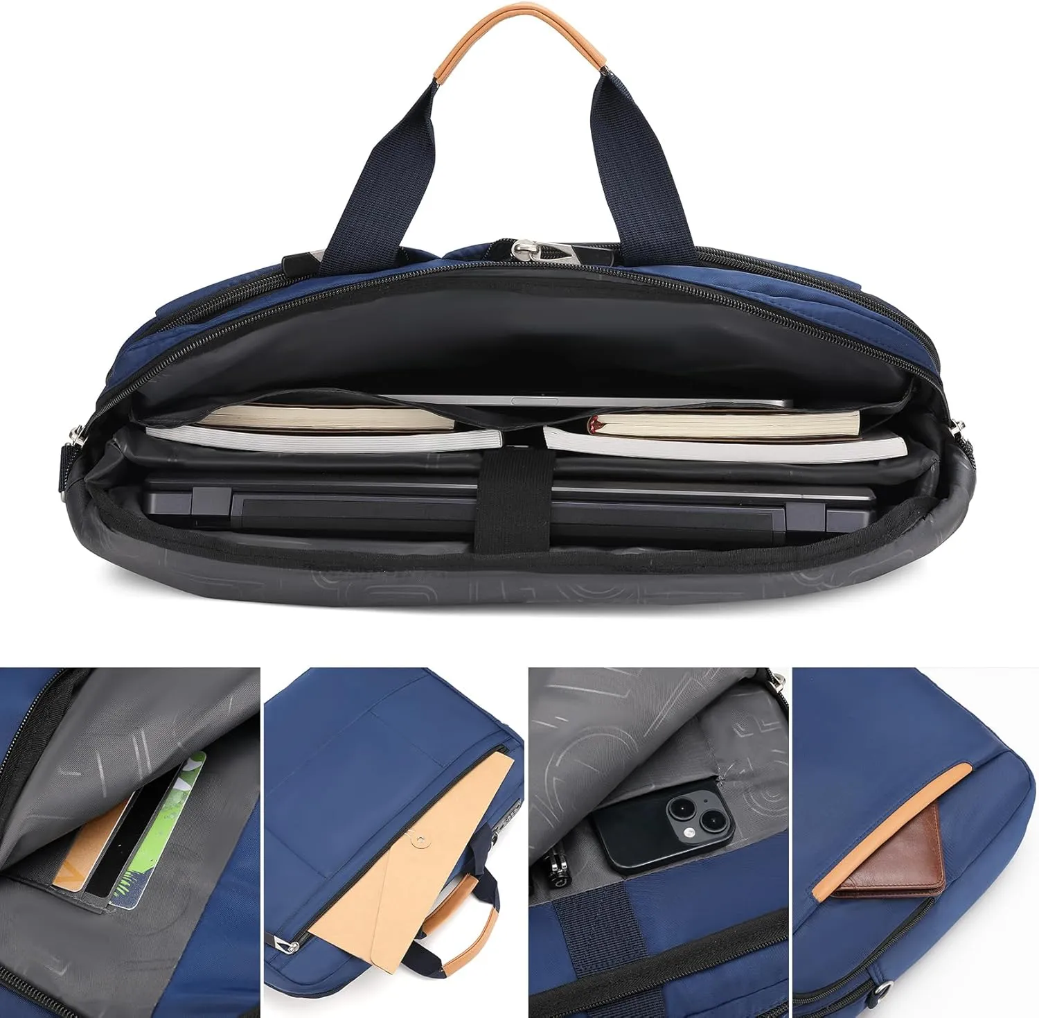 Omnpak 17.3 inch Laptop Bag,Laptop Briefcase with Combination Lock, Anti Theft Business Office Bag,Satchel Bags for Men,Water-Repellent Gaming Computer Bag for Women Locking Notary Bag,Hippa Bag