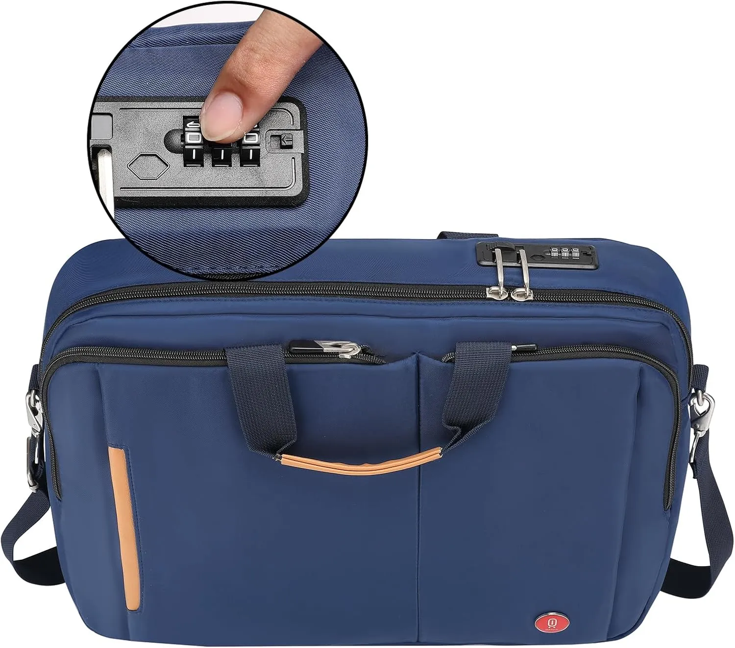Omnpak 17.3 inch Laptop Bag,Laptop Briefcase with Combination Lock, Anti Theft Business Office Bag,Satchel Bags for Men,Water-Repellent Gaming Computer Bag for Women Locking Notary Bag,Hippa Bag