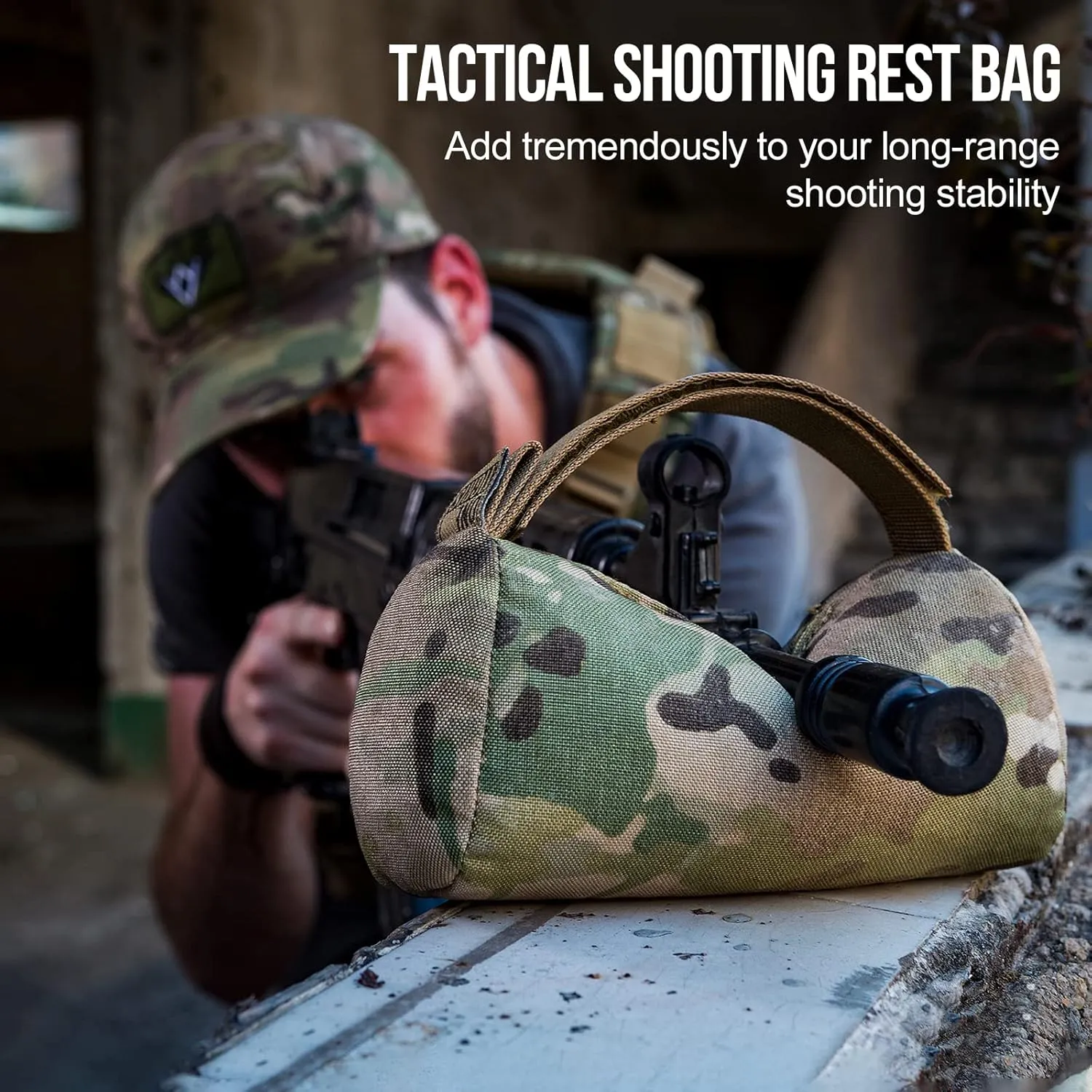 OneTigris Shooting Rest Bag, Pre-Filled Shooting Bench Rest Bags Front & Rear Gun Support Bags Stand Holder Sand Bags for Outdoor Shooting, Range, Shooting, and Hunting
