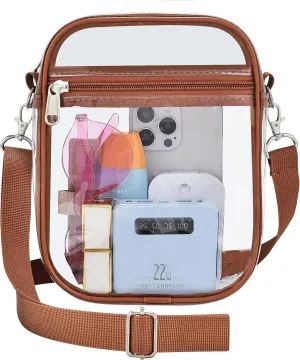 OrabenClear Messenger Bag Clear Bag Stadium Approved, Clear Purse Clear Crossbody Bag for Work, Workout, Sports