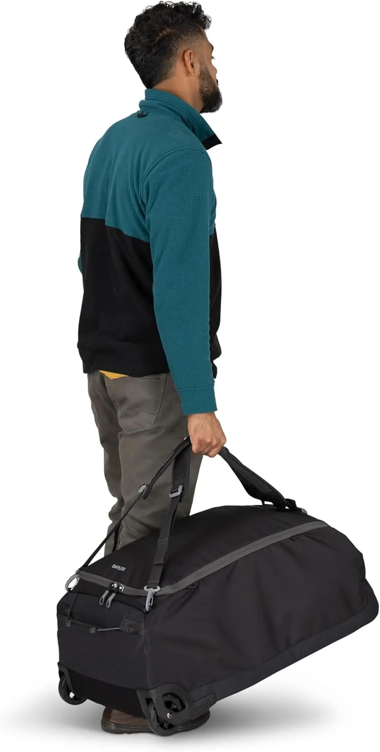 Osprey Daylite 85L Wheeled Duffel Bag, Blue Spikemoss/Alkaline