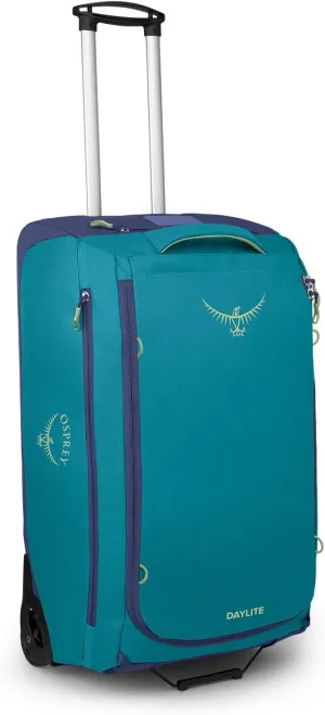 Osprey Daylite 85L Wheeled Duffel Bag, Blue Spikemoss/Alkaline