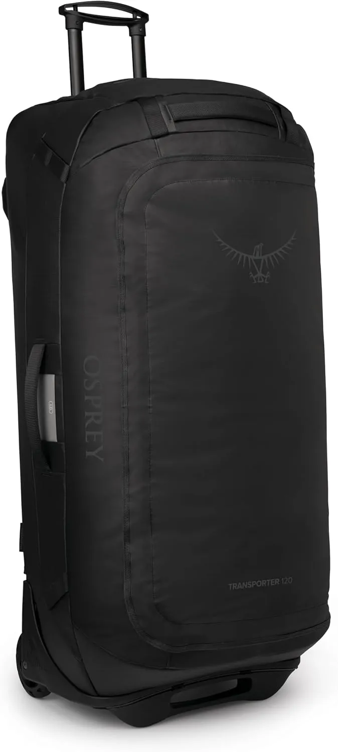 Osprey Transporter 120L Wheeled Travel Duffel Bag, Raven Black