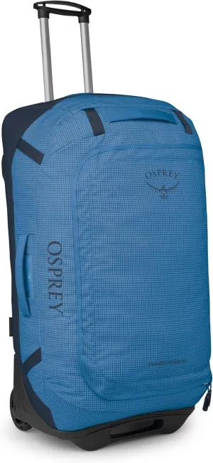Osprey Transporter 90L Wheeled Travel Duffel Bag, Blue Flame/Nocturnal Blue