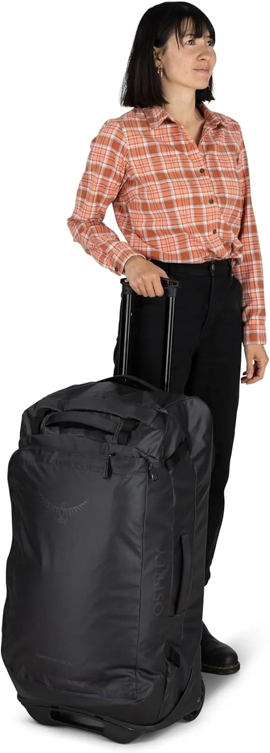 Osprey Transporter 90L Wheeled Travel Duffel Bag, Blue Flame/Nocturnal Blue