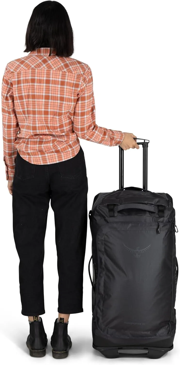 Osprey Transporter 90L Wheeled Travel Duffel Bag, Blue Flame/Nocturnal Blue