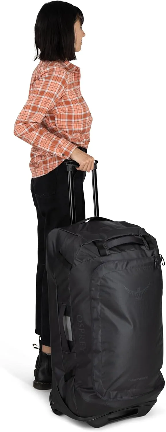 Osprey Transporter 90L Wheeled Travel Duffel Bag, Raven Black