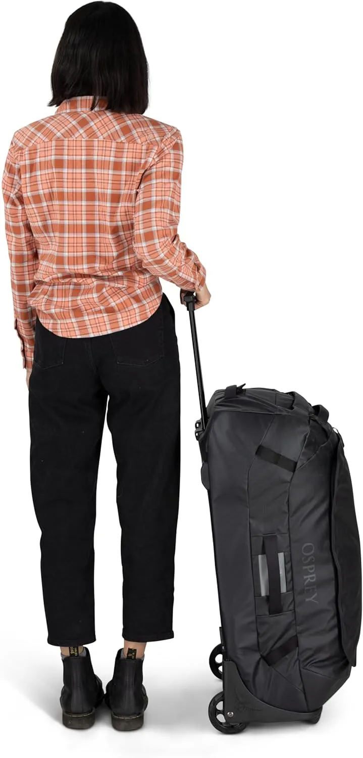Osprey Transporter 90L Wheeled Travel Duffel Bag, Raven Black