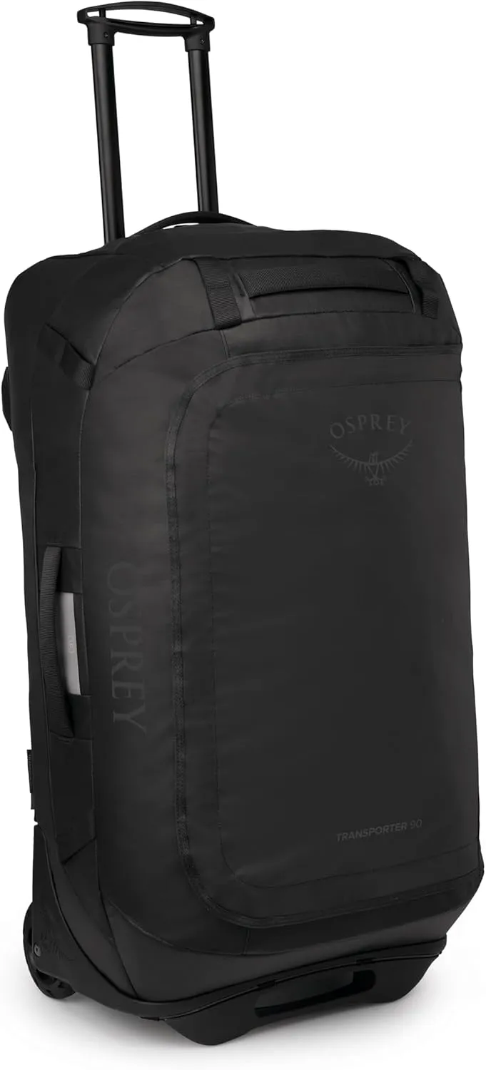 Osprey Transporter 90L Wheeled Travel Duffel Bag, Raven Black