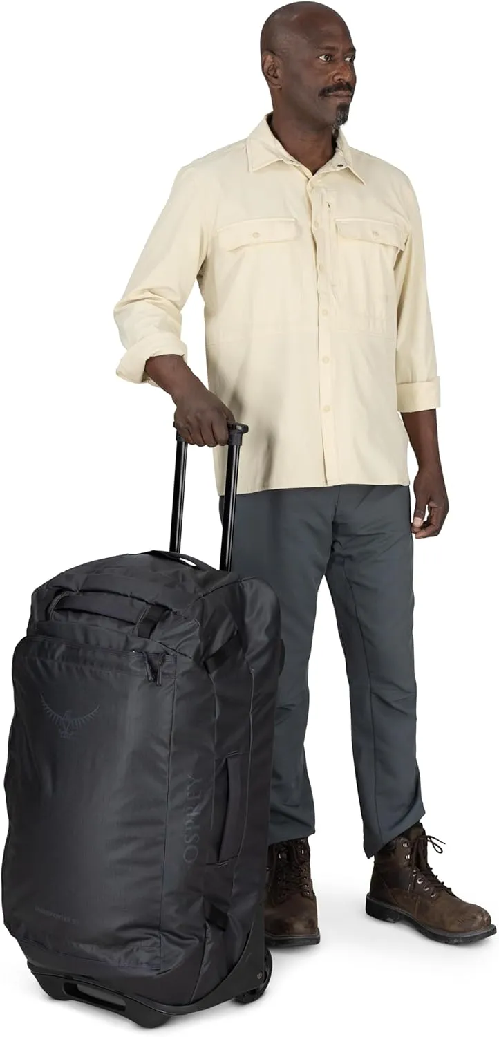 Osprey Transporter 90L Wheeled Travel Duffel Bag, Raven Black