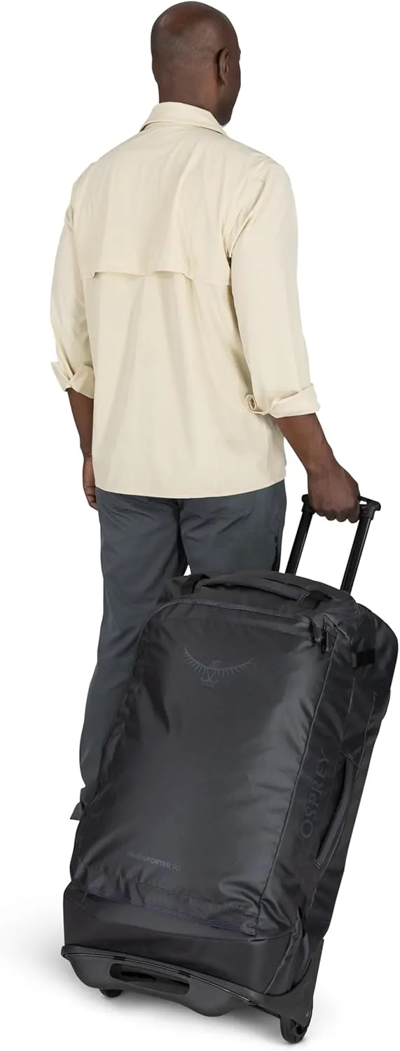 Osprey Transporter 90L Wheeled Travel Duffel Bag, Raven Black
