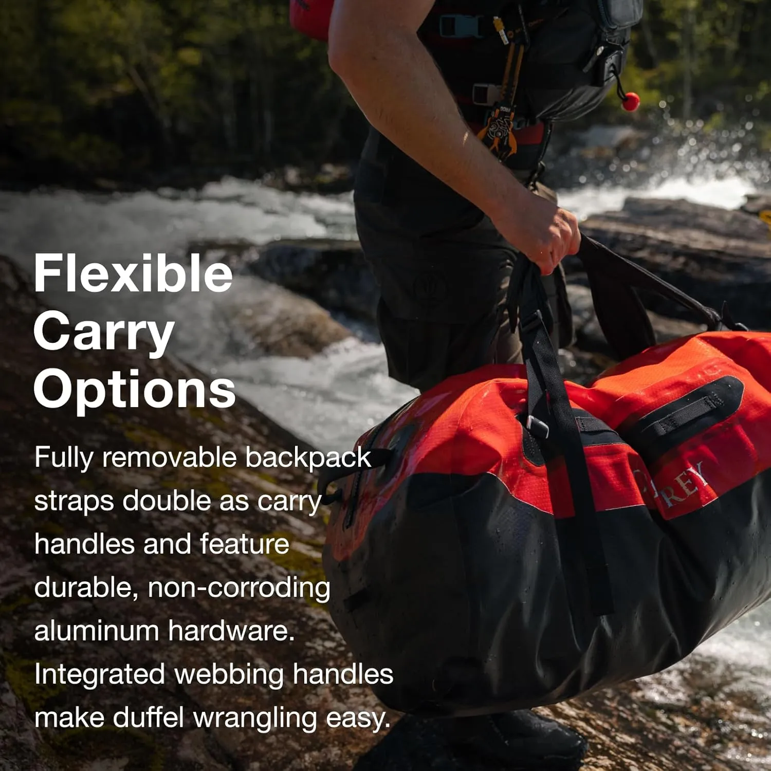 Osprey Transporter Waterproof 70L Duffel Bag, Mars Orange
