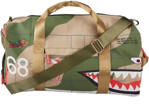P-40 Flying Tigers All-Purpose Duffel Bag with Handle, Features Multiple External Pockets