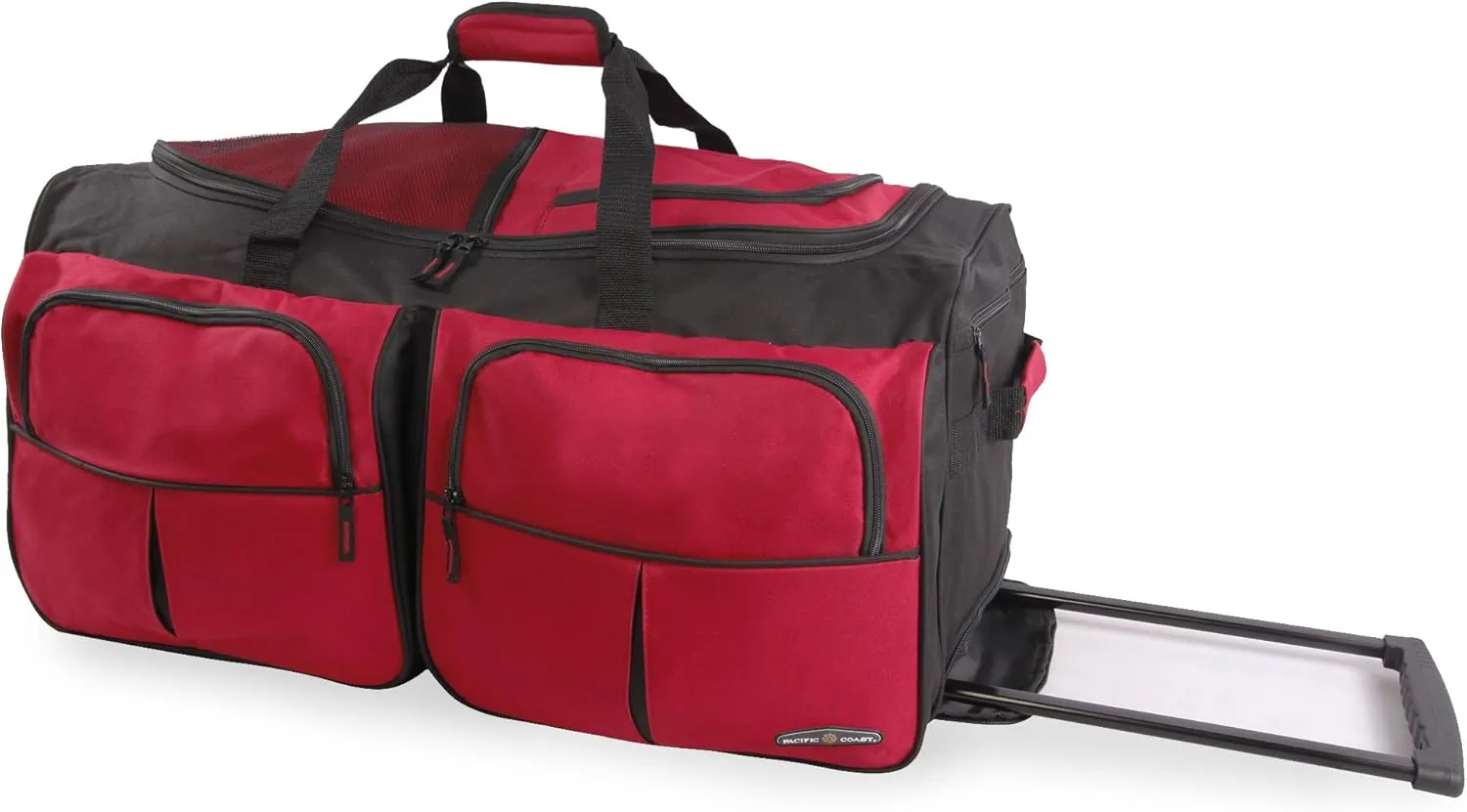 Pacific Coast Signature 30" Large Rolling Duffel Bag, Red, One Size