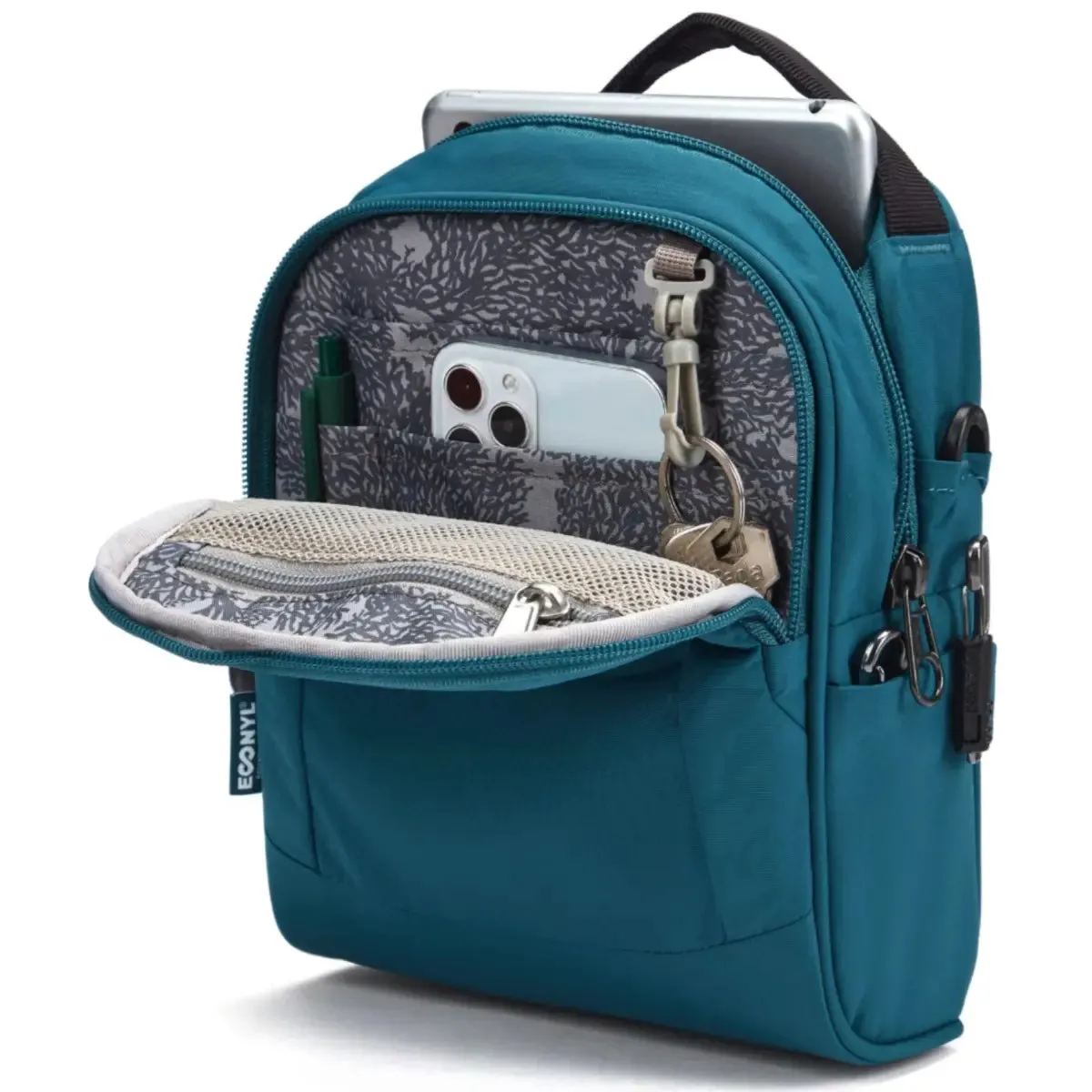 Pacsafe Metrosafe LS100 Anti-Theft Crossbody Bag - Tidal Teal